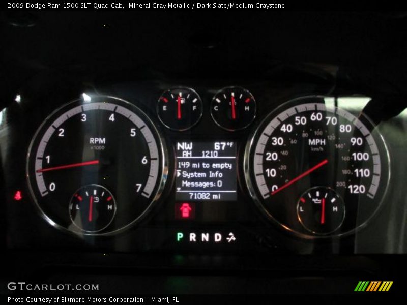 Mineral Gray Metallic / Dark Slate/Medium Graystone 2009 Dodge Ram 1500 SLT Quad Cab