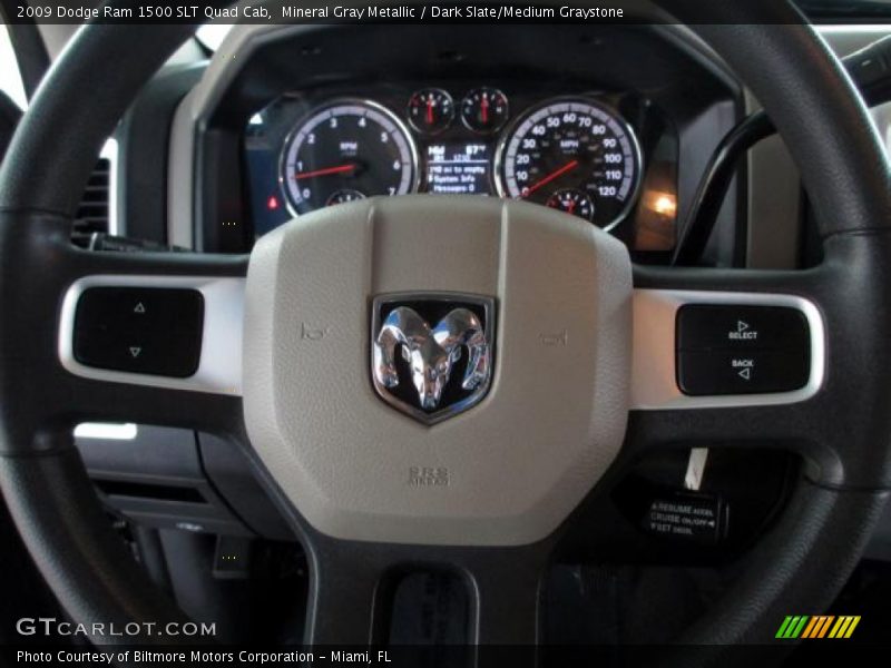 Mineral Gray Metallic / Dark Slate/Medium Graystone 2009 Dodge Ram 1500 SLT Quad Cab