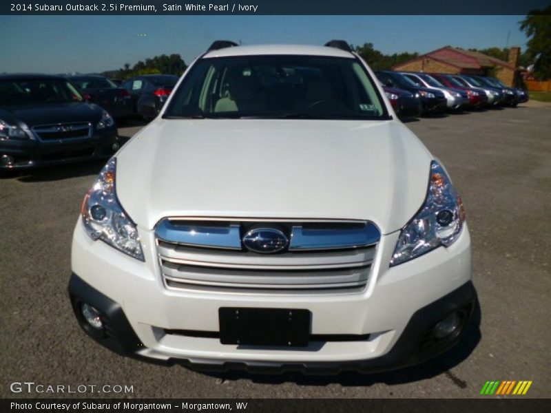 Satin White Pearl / Ivory 2014 Subaru Outback 2.5i Premium