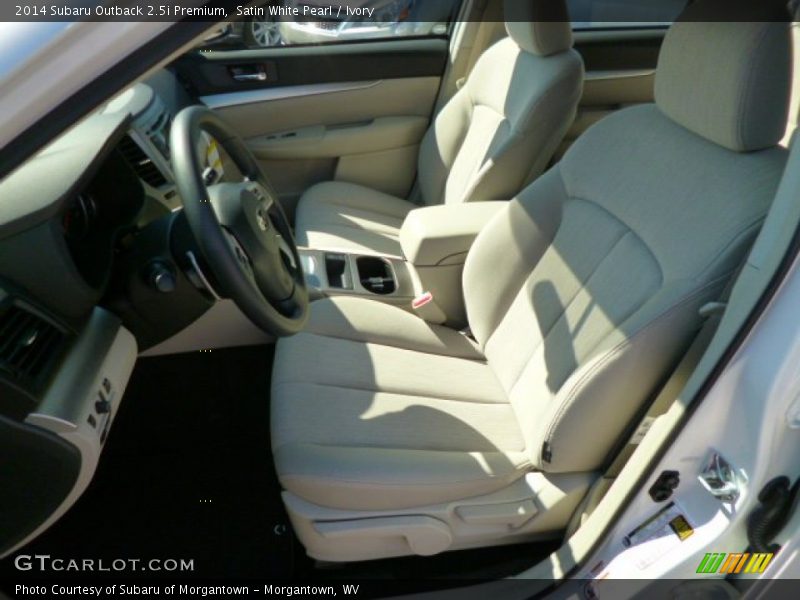 Satin White Pearl / Ivory 2014 Subaru Outback 2.5i Premium
