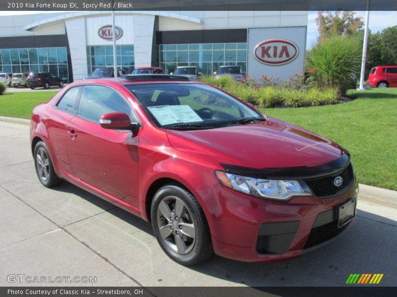 Spicy Red / Black 2010 Kia Forte Koup EX