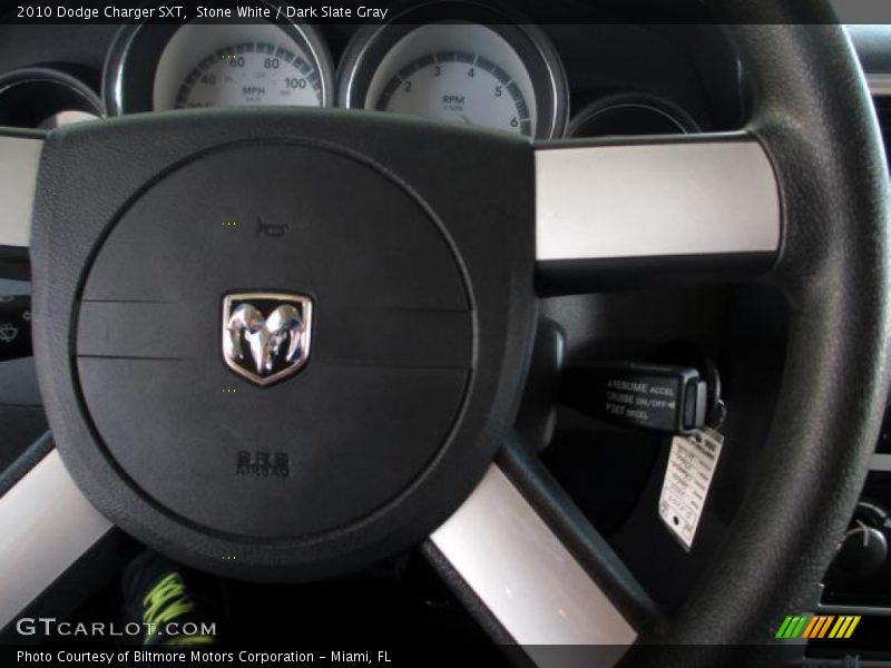 Stone White / Dark Slate Gray 2010 Dodge Charger SXT