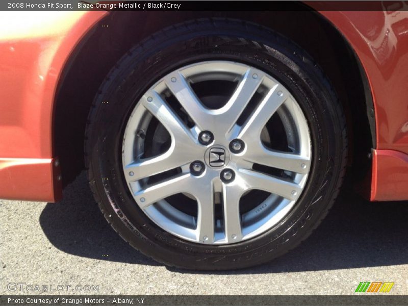 Blaze Orange Metallic / Black/Grey 2008 Honda Fit Sport