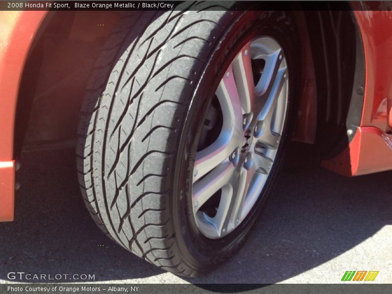 Blaze Orange Metallic / Black/Grey 2008 Honda Fit Sport