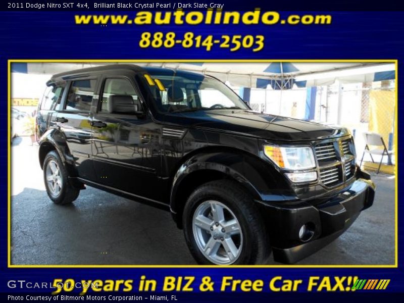 Brilliant Black Crystal Pearl / Dark Slate Gray 2011 Dodge Nitro SXT 4x4