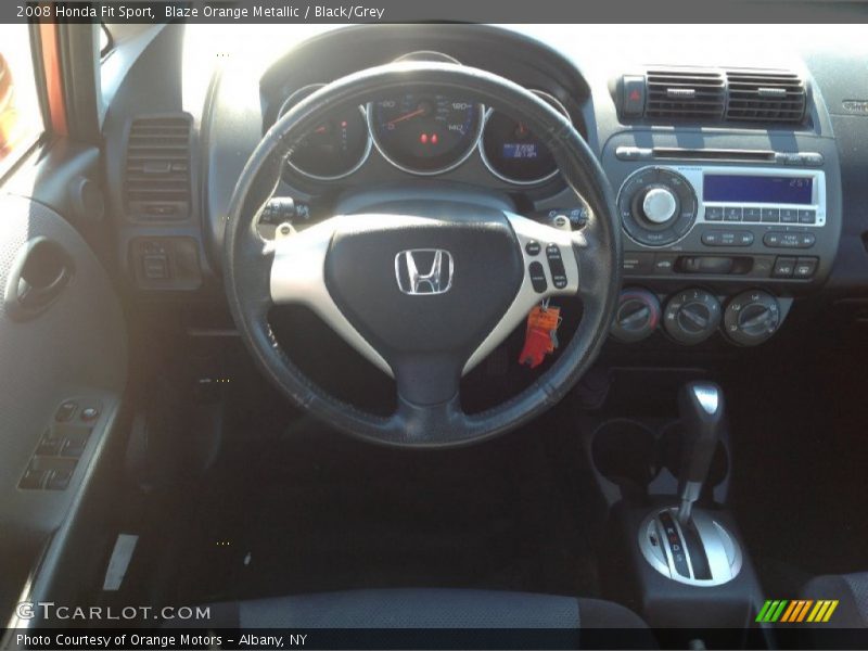 Blaze Orange Metallic / Black/Grey 2008 Honda Fit Sport