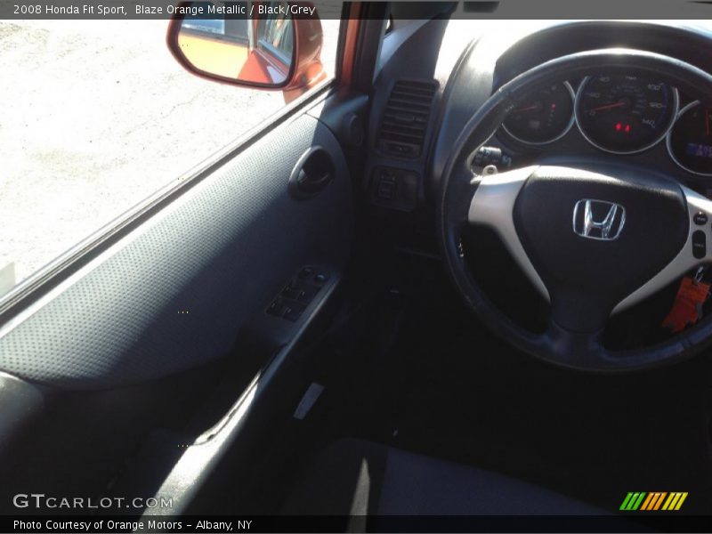 Blaze Orange Metallic / Black/Grey 2008 Honda Fit Sport