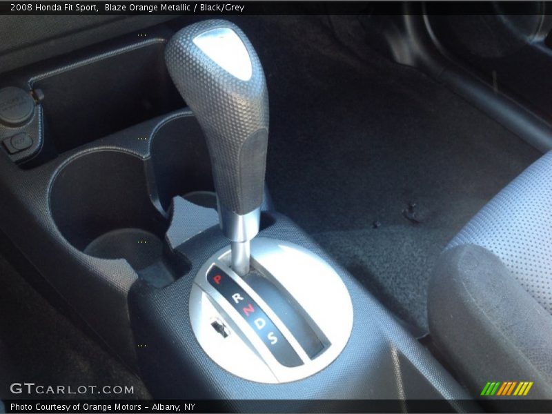 Blaze Orange Metallic / Black/Grey 2008 Honda Fit Sport