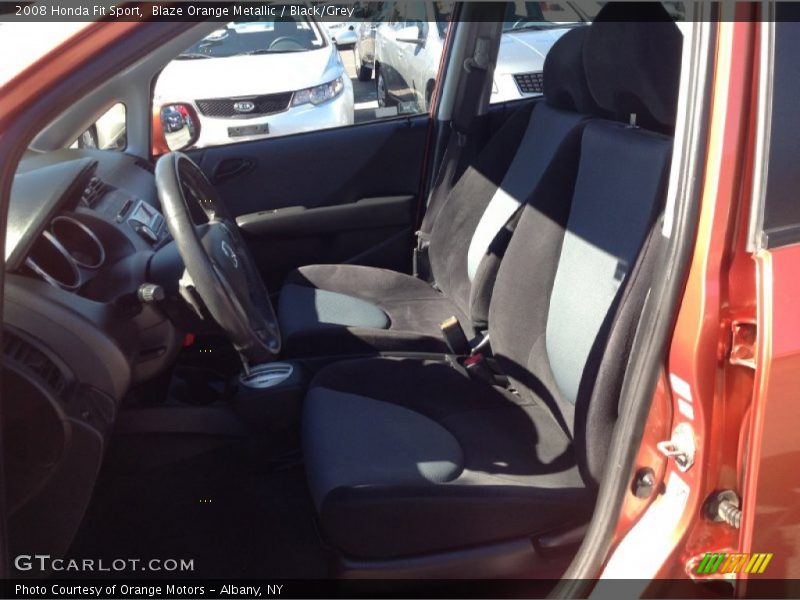 Blaze Orange Metallic / Black/Grey 2008 Honda Fit Sport