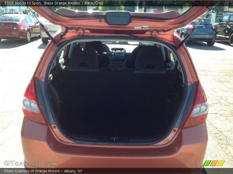 Blaze Orange Metallic / Black/Grey 2008 Honda Fit Sport