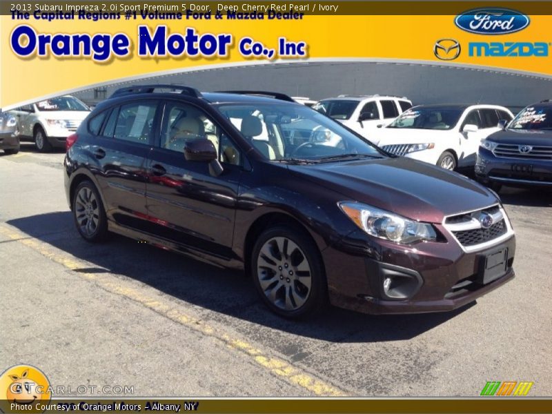 Deep Cherry Red Pearl / Ivory 2013 Subaru Impreza 2.0i Sport Premium 5 Door