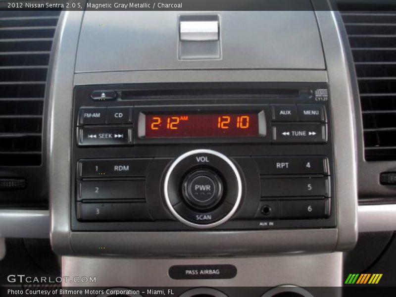 Magnetic Gray Metallic / Charcoal 2012 Nissan Sentra 2.0 S