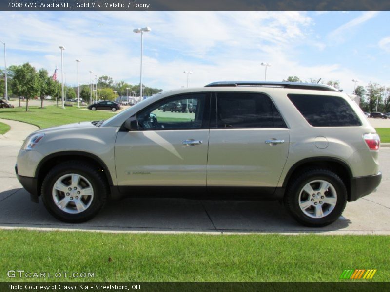 Gold Mist Metallic / Ebony 2008 GMC Acadia SLE