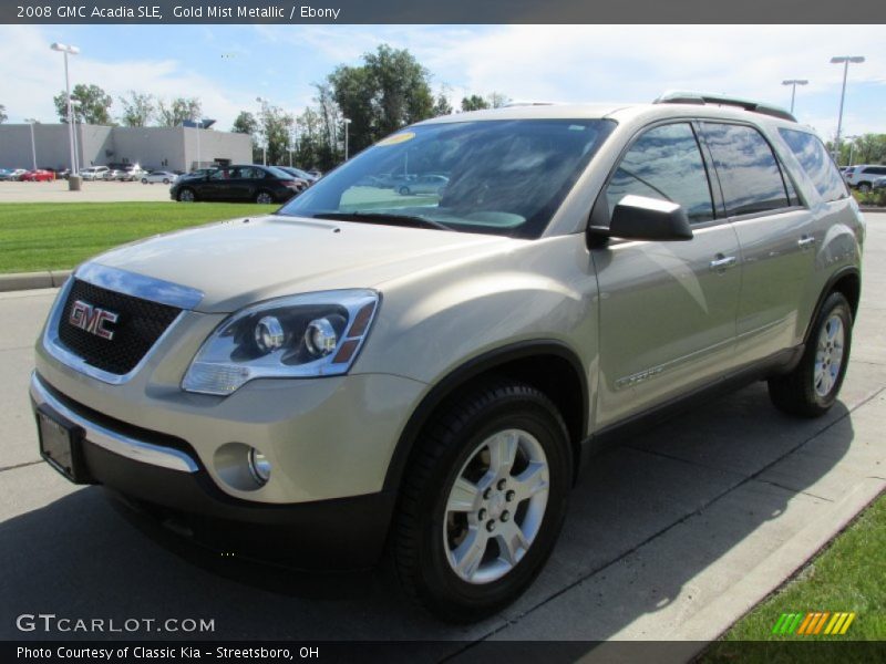 Gold Mist Metallic / Ebony 2008 GMC Acadia SLE