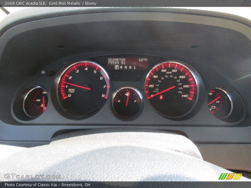 Gold Mist Metallic / Ebony 2008 GMC Acadia SLE
