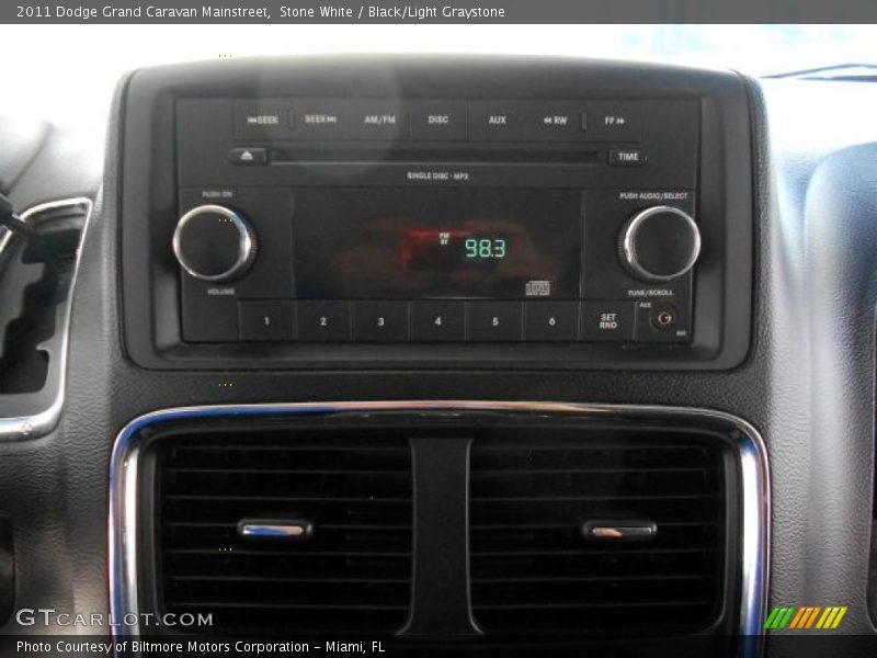 Stone White / Black/Light Graystone 2011 Dodge Grand Caravan Mainstreet