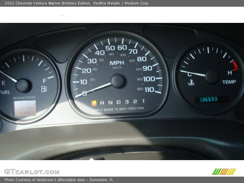 Redfire Metallic / Medium Gray 2001 Chevrolet Venture Warner Brothers Edition