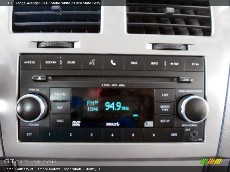 Stone White / Dark Slate Gray 2010 Dodge Avenger R/T