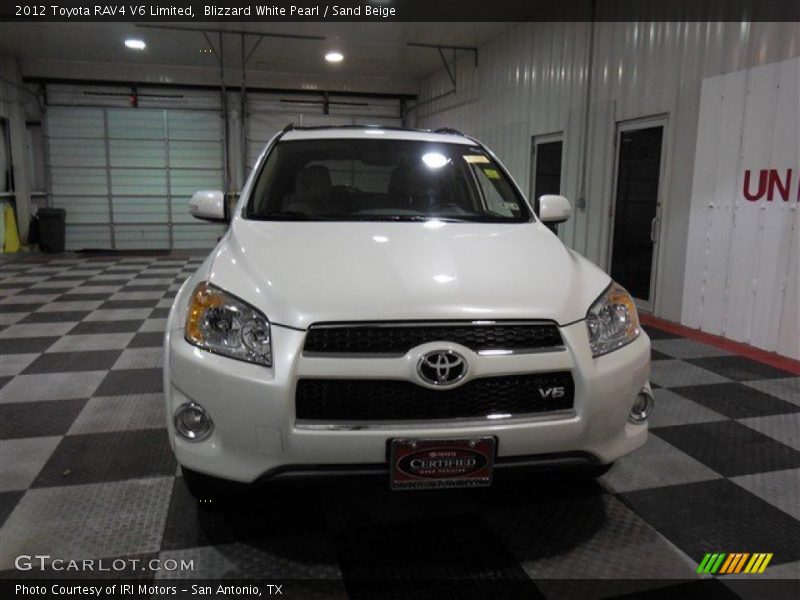 Blizzard White Pearl / Sand Beige 2012 Toyota RAV4 V6 Limited