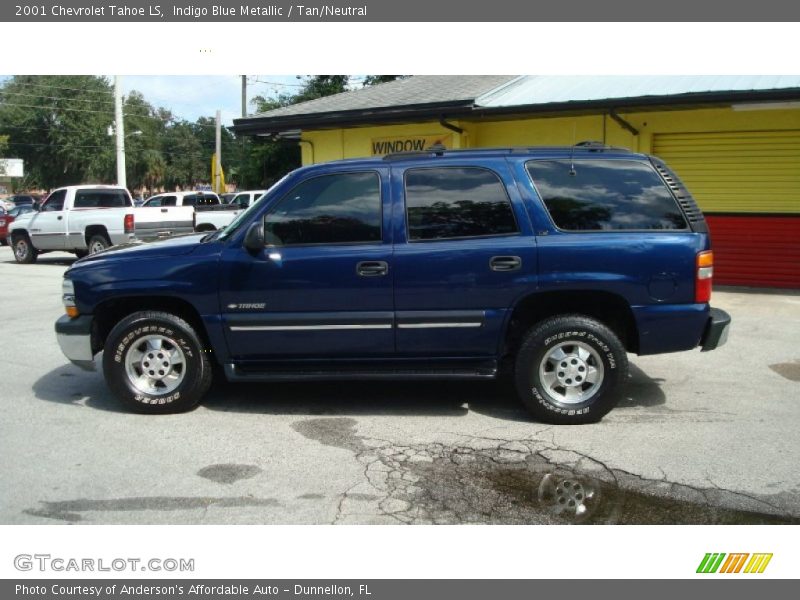 Indigo Blue Metallic / Tan/Neutral 2001 Chevrolet Tahoe LS