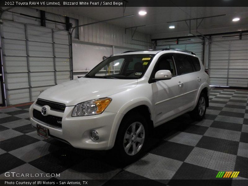 Blizzard White Pearl / Sand Beige 2012 Toyota RAV4 V6 Limited
