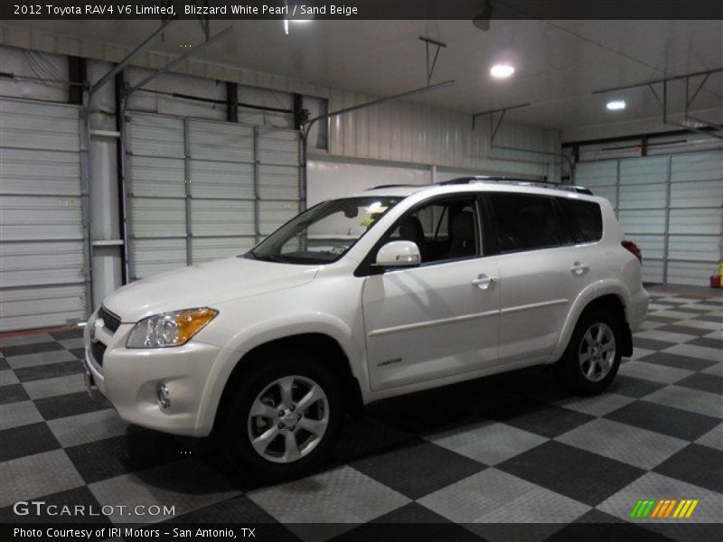 Blizzard White Pearl / Sand Beige 2012 Toyota RAV4 V6 Limited