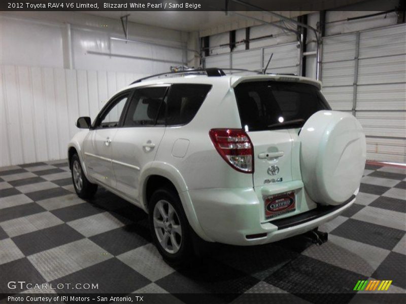 Blizzard White Pearl / Sand Beige 2012 Toyota RAV4 V6 Limited