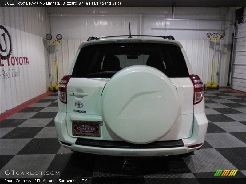 Blizzard White Pearl / Sand Beige 2012 Toyota RAV4 V6 Limited