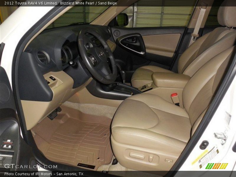 Blizzard White Pearl / Sand Beige 2012 Toyota RAV4 V6 Limited