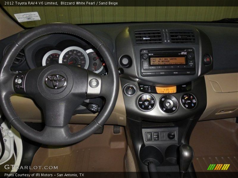 Blizzard White Pearl / Sand Beige 2012 Toyota RAV4 V6 Limited