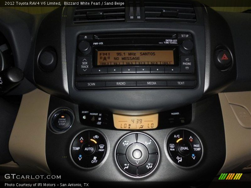 Blizzard White Pearl / Sand Beige 2012 Toyota RAV4 V6 Limited