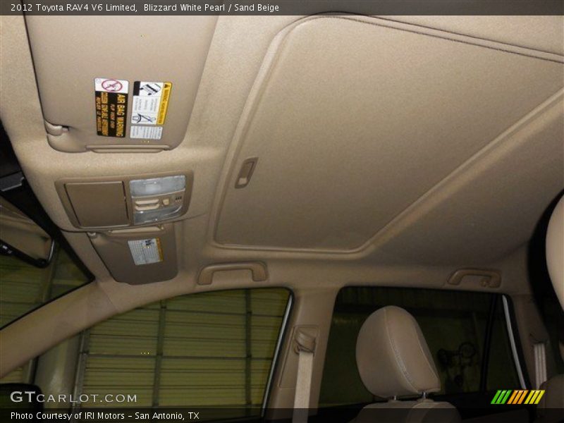 Blizzard White Pearl / Sand Beige 2012 Toyota RAV4 V6 Limited