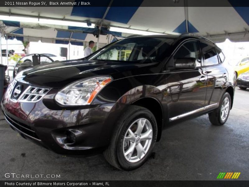 Black Amethyst / Black 2011 Nissan Rogue SV