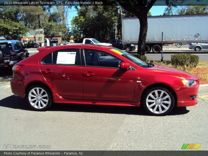 Rally Red Metallic / Black 2010 Mitsubishi Lancer Sportback GTS