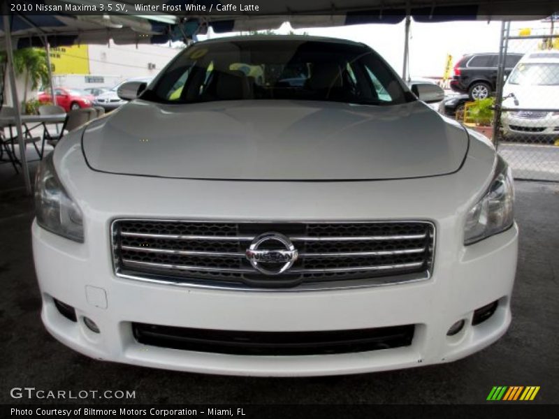 Winter Frost White / Caffe Latte 2010 Nissan Maxima 3.5 SV
