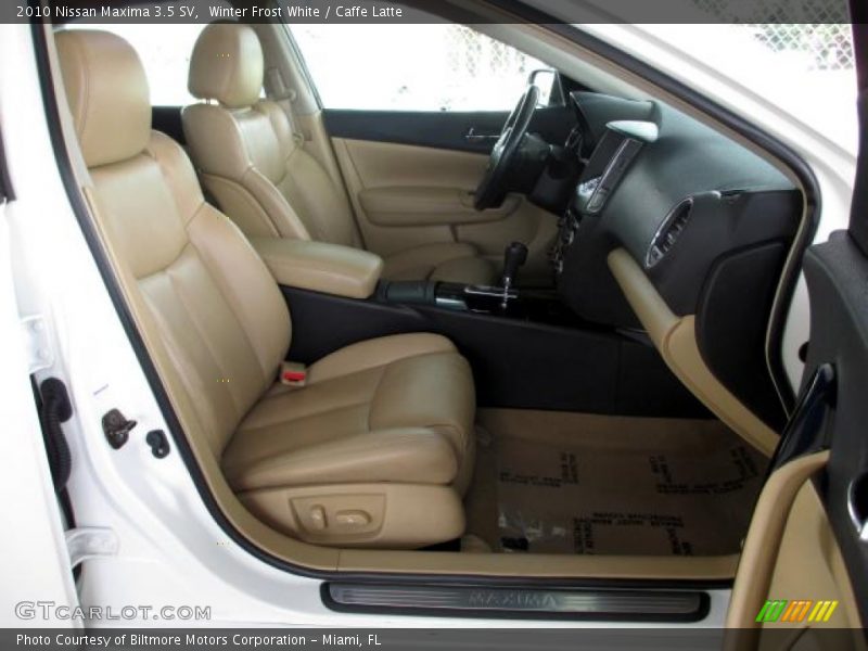 Winter Frost White / Caffe Latte 2010 Nissan Maxima 3.5 SV