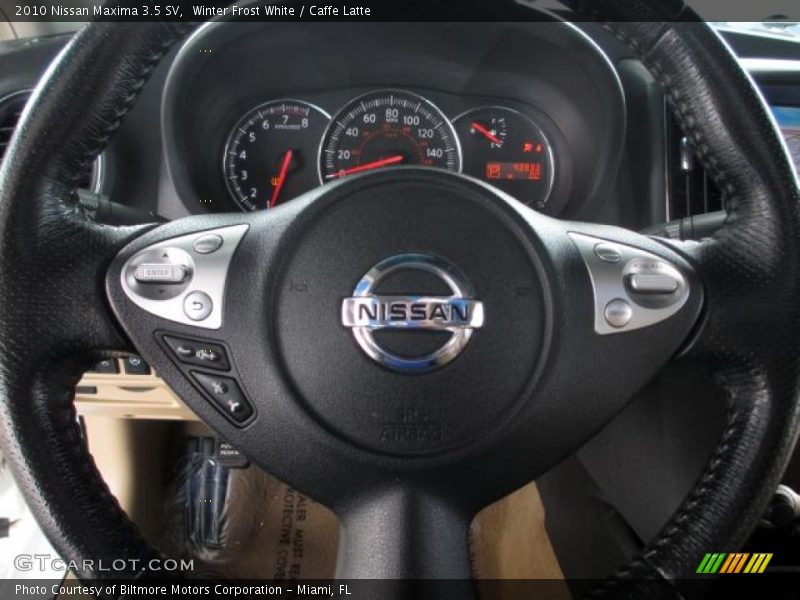 Winter Frost White / Caffe Latte 2010 Nissan Maxima 3.5 SV