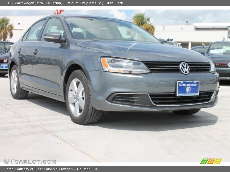 Platinum Gray Metallic / Titan Black 2014 Volkswagen Jetta TDI Sedan