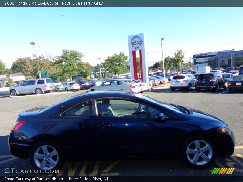 Royal Blue Pearl / Gray 2008 Honda Civic EX-L Coupe