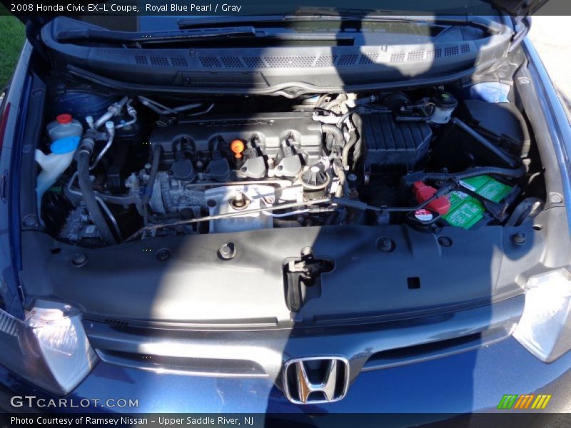 Royal Blue Pearl / Gray 2008 Honda Civic EX-L Coupe