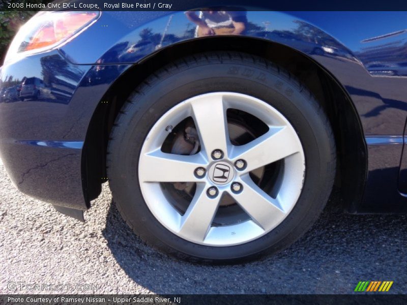 Royal Blue Pearl / Gray 2008 Honda Civic EX-L Coupe