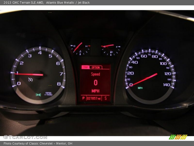 Atlantis Blue Metallic / Jet Black 2013 GMC Terrain SLE AWD