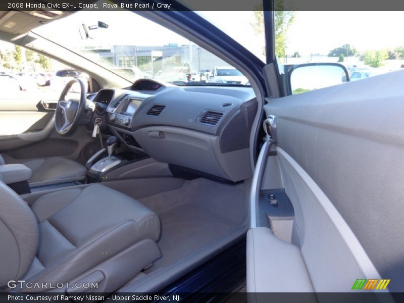 Royal Blue Pearl / Gray 2008 Honda Civic EX-L Coupe