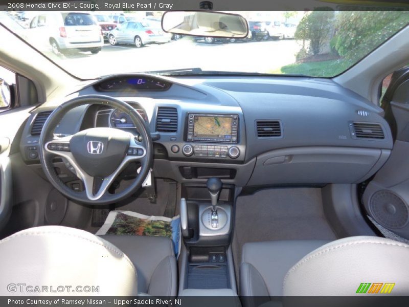 Royal Blue Pearl / Gray 2008 Honda Civic EX-L Coupe