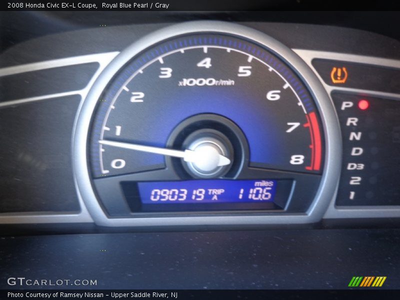 Royal Blue Pearl / Gray 2008 Honda Civic EX-L Coupe