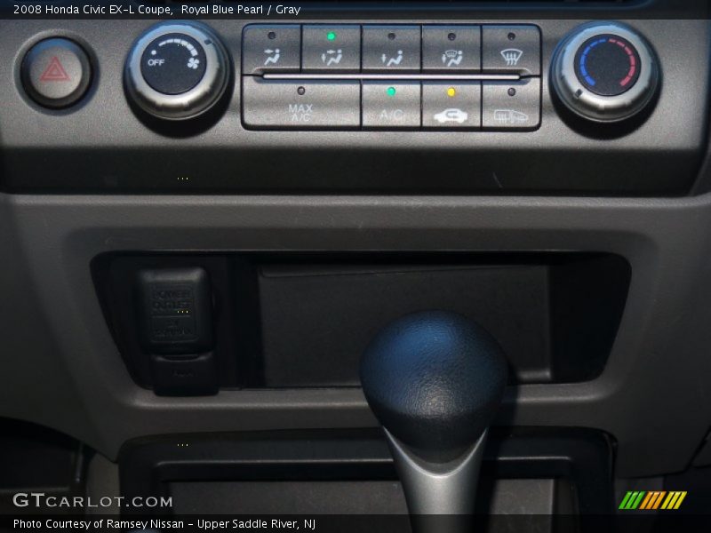 Royal Blue Pearl / Gray 2008 Honda Civic EX-L Coupe