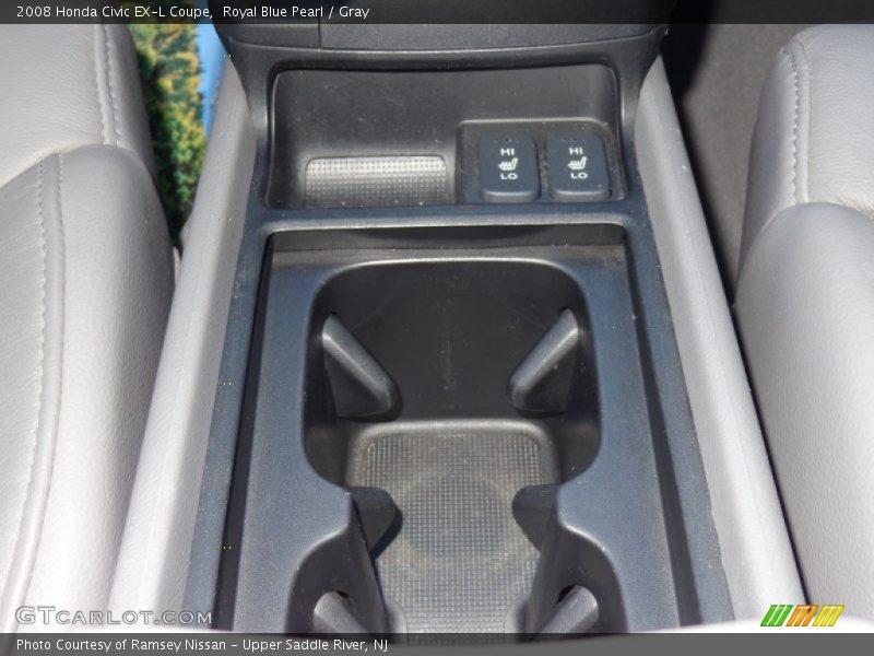 Royal Blue Pearl / Gray 2008 Honda Civic EX-L Coupe