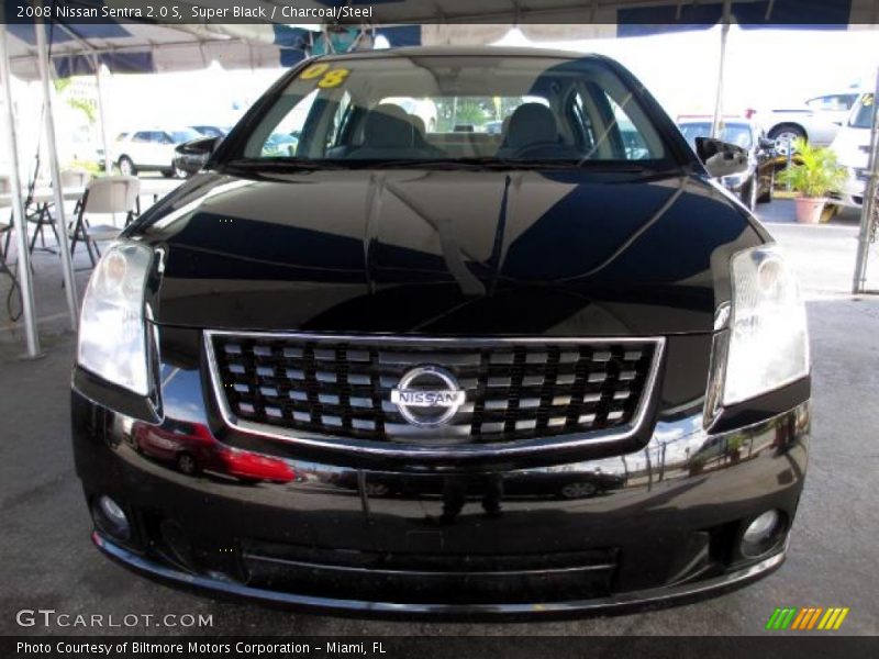Super Black / Charcoal/Steel 2008 Nissan Sentra 2.0 S