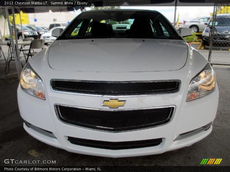 Summit White / Ebony 2012 Chevrolet Malibu LT