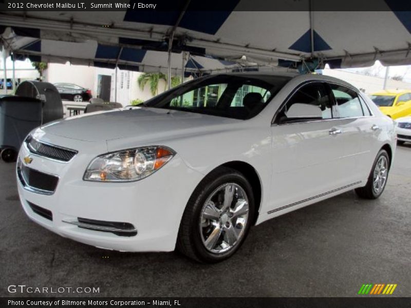 Summit White / Ebony 2012 Chevrolet Malibu LT
